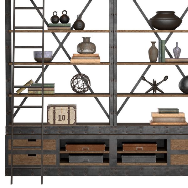 Industrial Iron Bookshelf