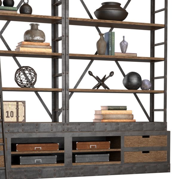 Industrial Iron Bookshelf