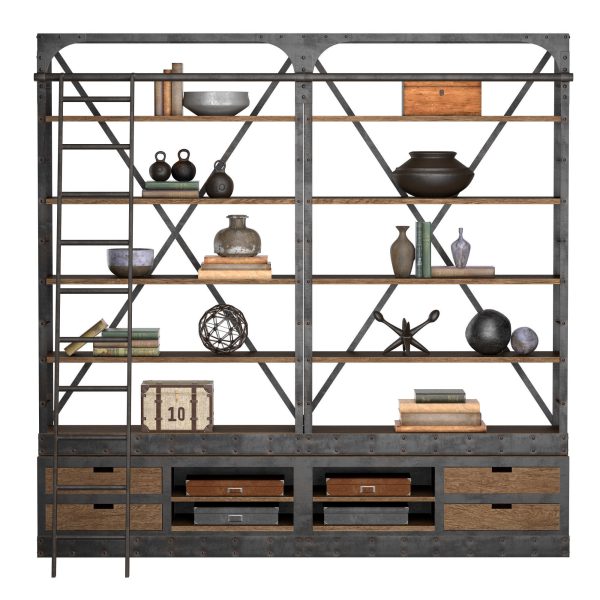 Industrial Iron Bookshelf