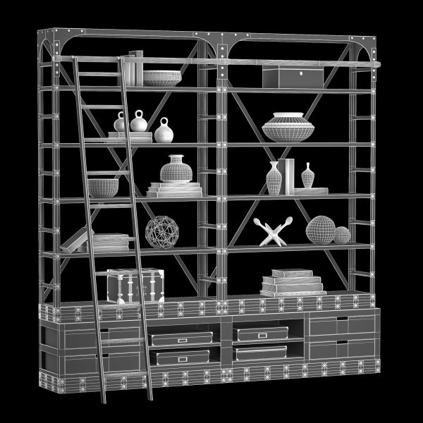 Industrial Iron Bookshelf