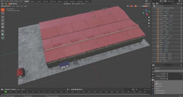 Industrial Large Factory Building