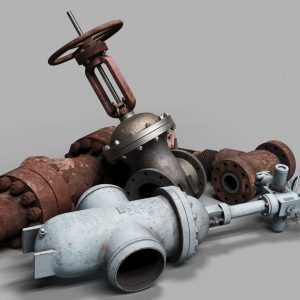 Industrial old used valves