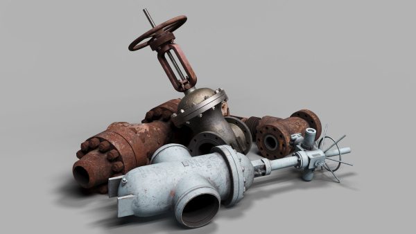 Industrial old used valves