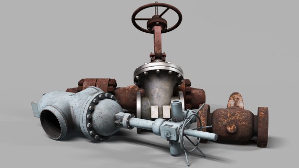 Industrial old used valves