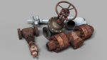 Industrial old used valves