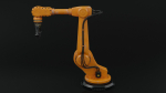 Industrial robot arm dirty