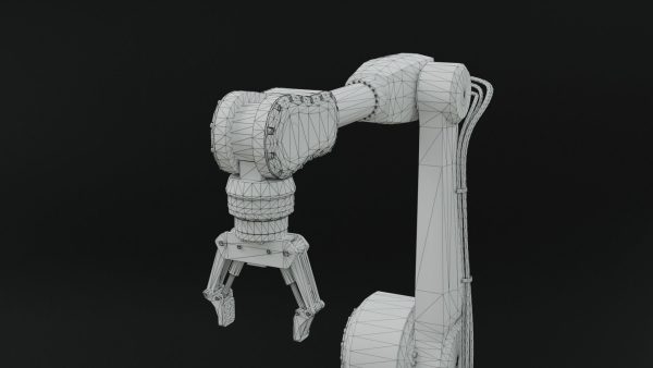 Industrial robot arm dirty lowpoly