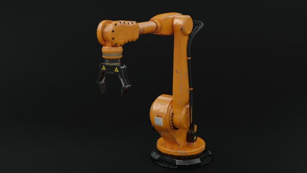 Industrial robot arm dirty lowpoly