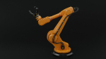 Industrial robot arm dirty lowpoly
