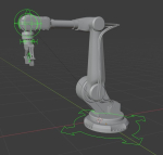 Industrial robot arm dirty lowpoly