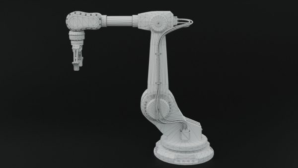 Industrial robot arm dirty lowpoly
