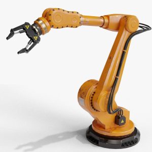 Industrial robot arm dirty lowpoly