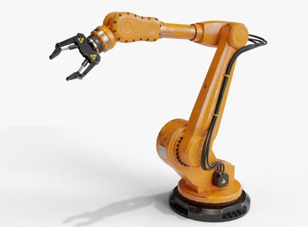 Industrial robot arm dirty lowpoly