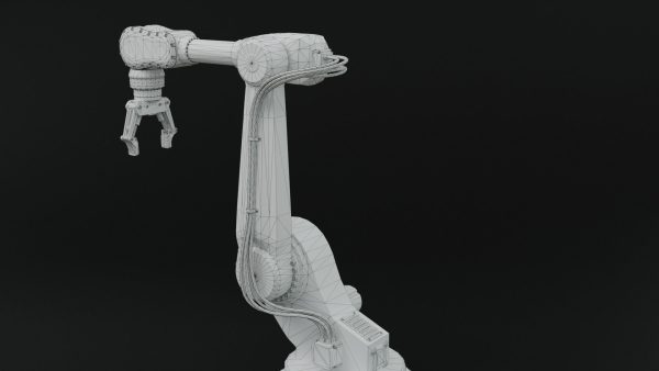 Industrial robot arm dirty lowpoly