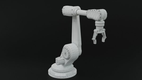 Industrial robot arm dirty lowpoly