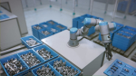 Industrial Robot Scene with Baskets Animated