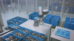 Industrial Robot Scene with Baskets Animated