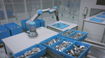 Industrial Robot Scene with Baskets Animated
