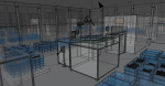 Industrial Robot Scene with Baskets Animated