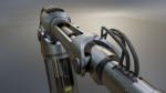 Industrial Robotic Arm with Rigged and Animated