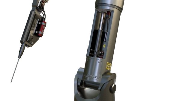 Industrial Robotic Arm with Rigged and Animated