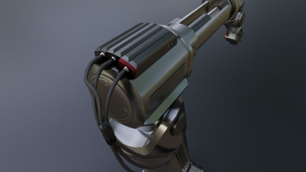 Industrial Robotic Arm with Rigged and Animated