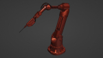 Industrial Robotic Arm with Rigged and Animated