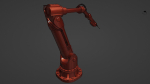 Industrial Robotic Arm with Rigged and Animated