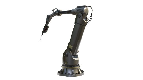 Industrial Robotic Arm with Rigged and Animated