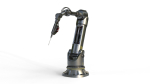 Industrial Robotic Arm with Rigged and Animated