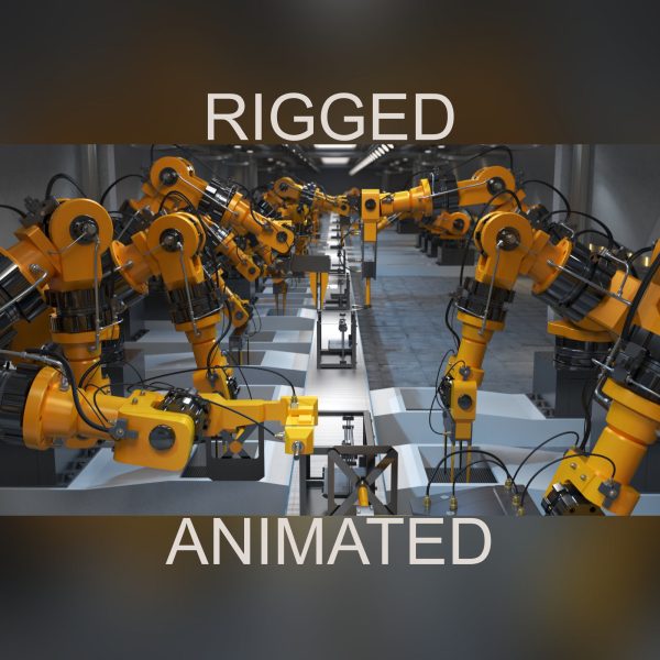 Industrial robots assembling 3D printers