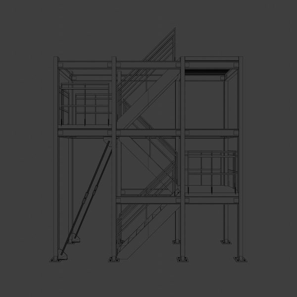 Modular Industrial Rusty Stairs