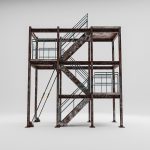 Modular Industrial Rusty Stairs