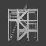 Modular Industrial Rusty Stairs
