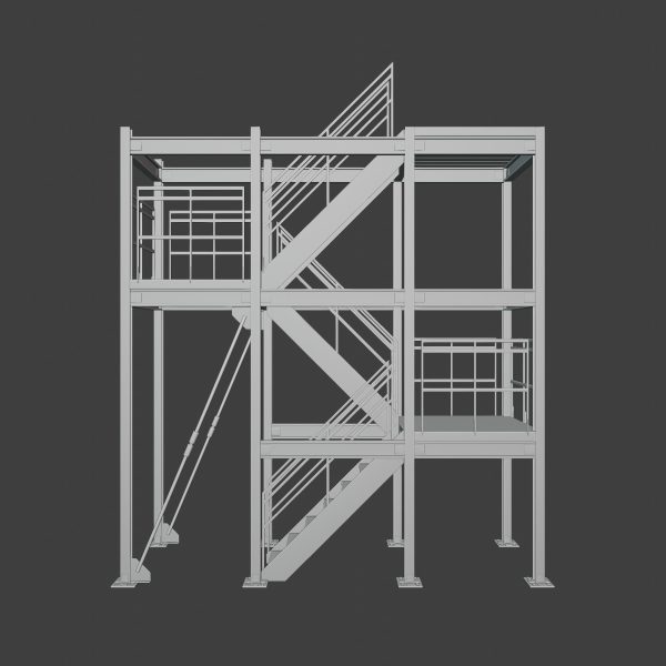 Modular Industrial Rusty Stairs