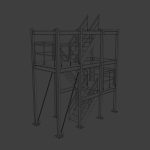 Modular Industrial Rusty Stairs
