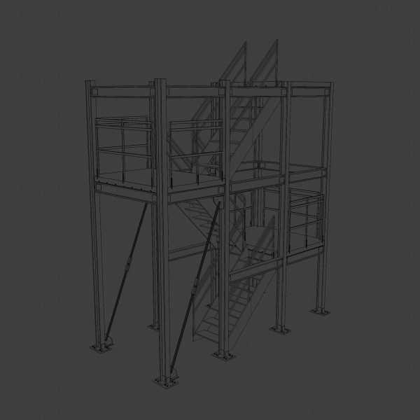 Modular Industrial Rusty Stairs