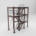 Modular Industrial Rusty Stairs