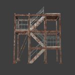 Modular Industrial Rusty Stairs