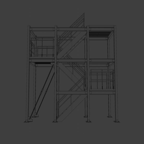 Modular Industrial Rusty Stairs