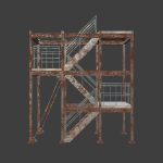 Modular Industrial Rusty Stairs