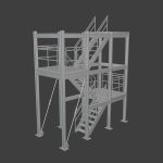 Modular Industrial Rusty Stairs