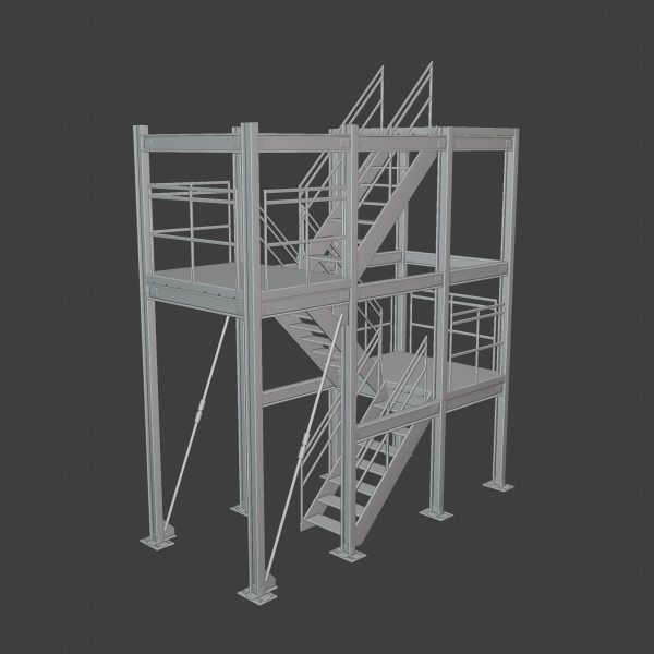 Modular Industrial Rusty Stairs