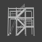 Modular Industrial Rusty Stairs
