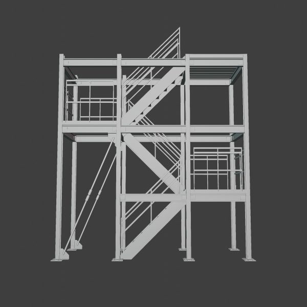 Modular Industrial Rusty Stairs