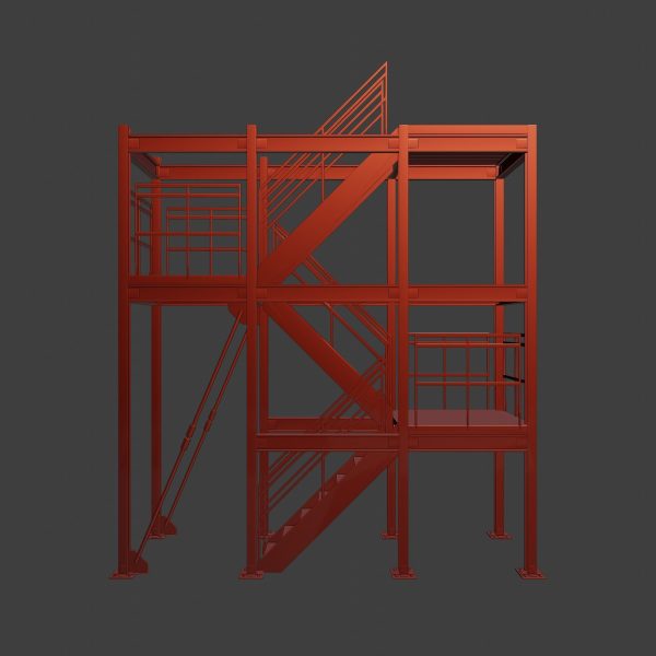 Modular Industrial Rusty Stairs
