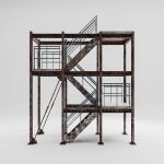Modular Industrial Rusty Stairs
