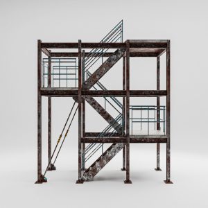 Modular Industrial Rusty Stairs