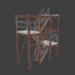 Modular Industrial Rusty Stairs