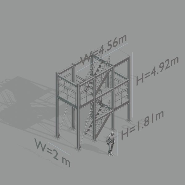 Modular Industrial Rusty Stairs